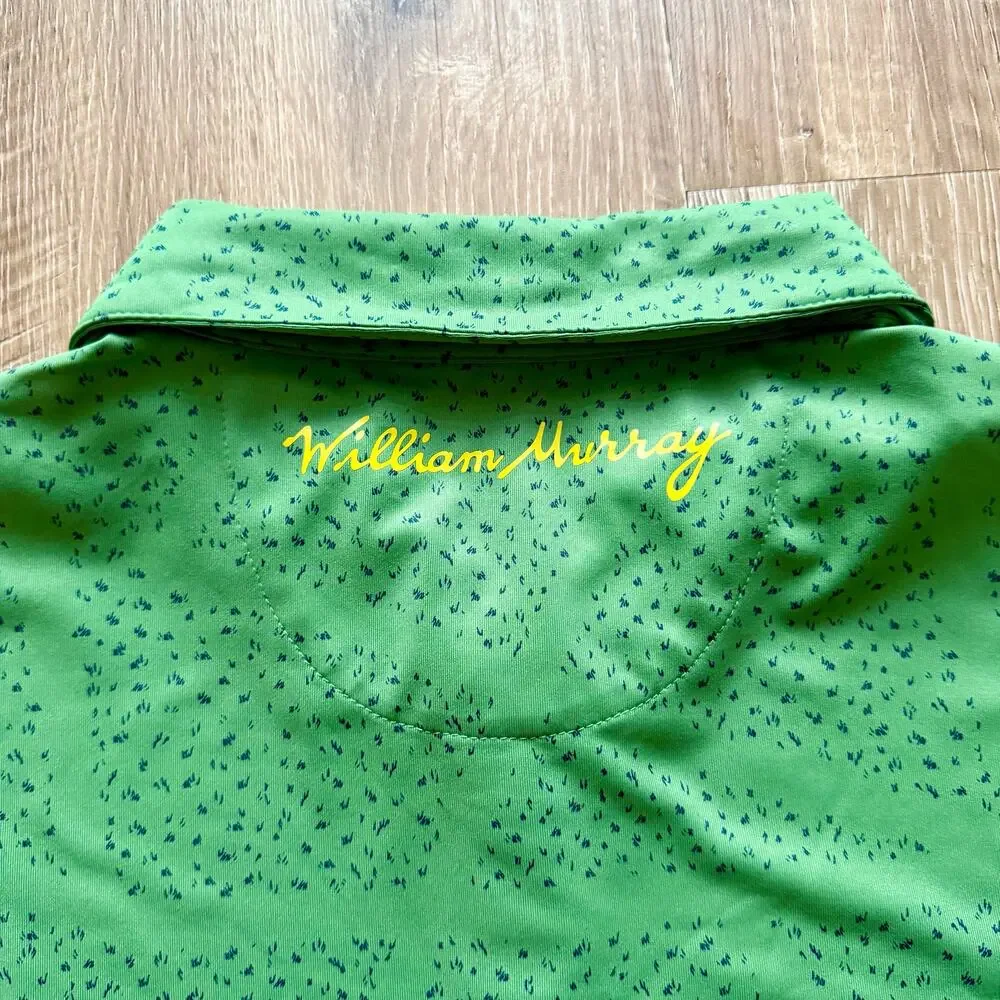 William Murray Just A Trim Polo Mens Medium Green‎ Golfing Polo